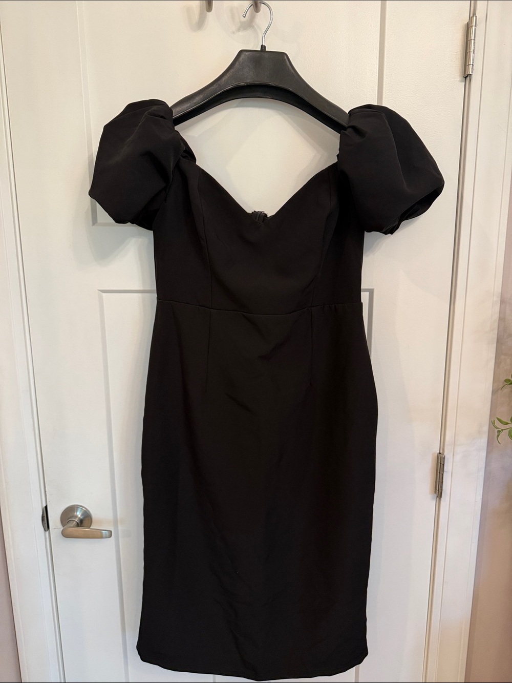 Lulu’s Black Puff Sleeve Sheath Dress | XL, NWOT